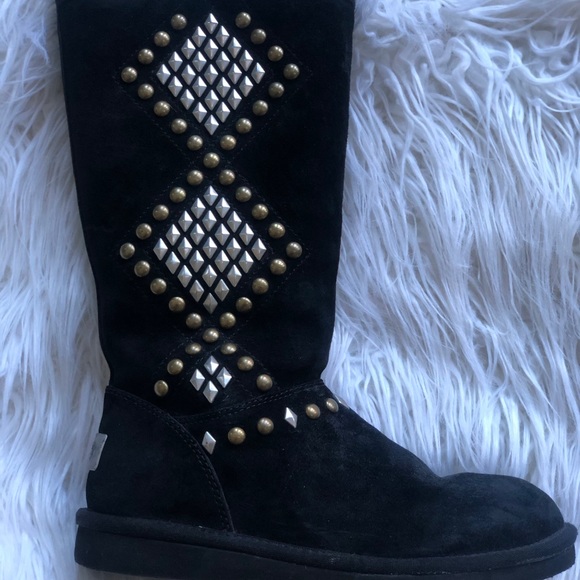Avondale Studded Suede Midcalf Ugg Boots - Picture 2 of 5